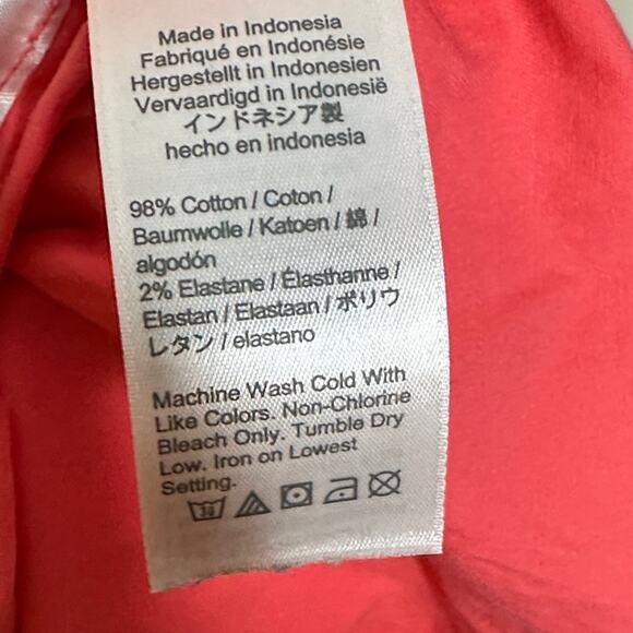 J. CREW Fitted Lightweight Chino Dress in Papaya Pink Sz 20 {R22} - Picture 5 of 6